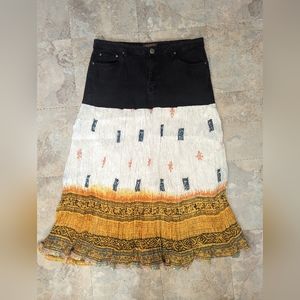 Y2K Denim & Cotton Skirt